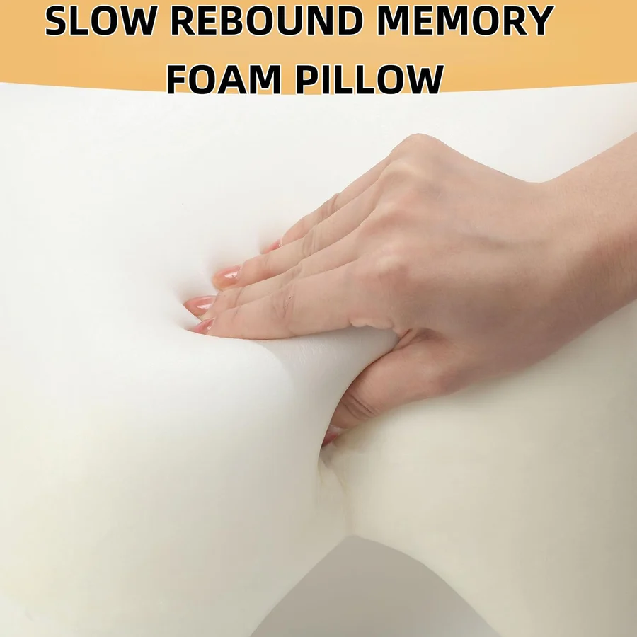 Orthopedic Couple Pillow Memory Foam Side Sleeping Arm Tunnel Cuddle Design Ergonomic Support