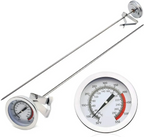 Stainless Steel Deep Fry Thermometer with 16-Inch Probe Mechanical Dial for Frying and Candy Making