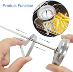 Stainless Steel Deep Fry Thermometer with 16-Inch Probe Mechanical Dial for Frying and Candy Making