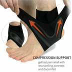 Ankle X-Wrap Compression Sleeve Support Brace for Plantar Fasciitis and Ankle Stability, Black or Beige, One Size