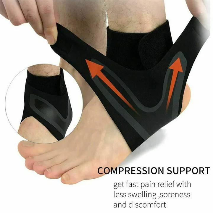 Ankle X-Wrap Compression Sleeve Support Brace for Plantar Fasciitis and Ankle Stability, Black or Beige, One Size