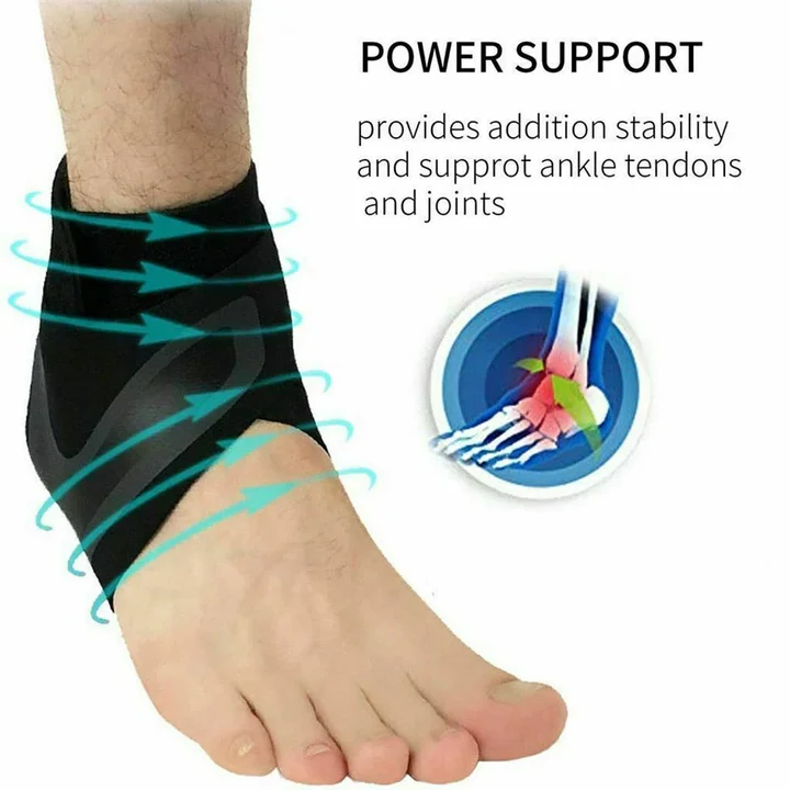 Ankle X-Wrap Compression Sleeve Support Brace for Plantar Fasciitis and Ankle Stability, Black or Beige, One Size