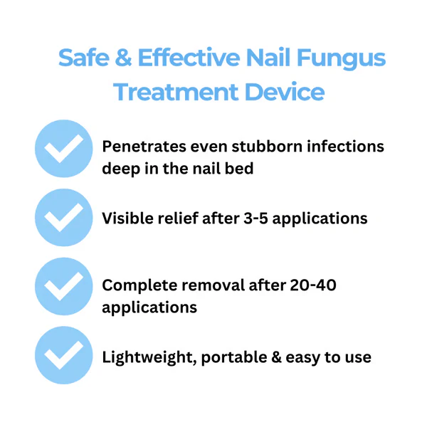 Nail Laser Fungus Treatment Device Portable Handheld USB Rechargeable FDA-Cleared for Toenail and Fingernail Fungus