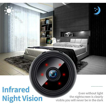 Mini Wireless Magnetic Camera 1080P HD with Audio, Night Vision, Motion Detection, and Live Mobile Feed