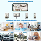 Mini Wireless Magnetic Camera 1080P HD with Audio, Night Vision, Motion Detection, and Live Mobile Feed