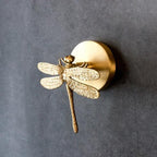 Golden Brass Wall Hooks Handmade Animal Head Design Decorative Coat Hooks for Home