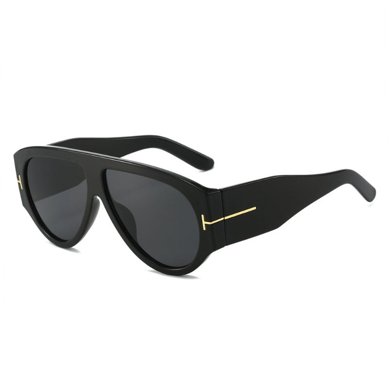 Oversized Aviator Sunglasses Women UV400 Protection Lightweight Durable AC Plastic Frame