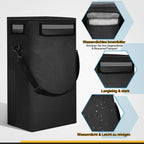 Foldable 40L Shopping Trolley Cart with Removable Bag and Cooling Compartment Black