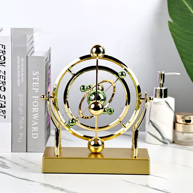 OrbitMotion Perpetual Motion Pendulum Decorative Metal Desk Toy Gold