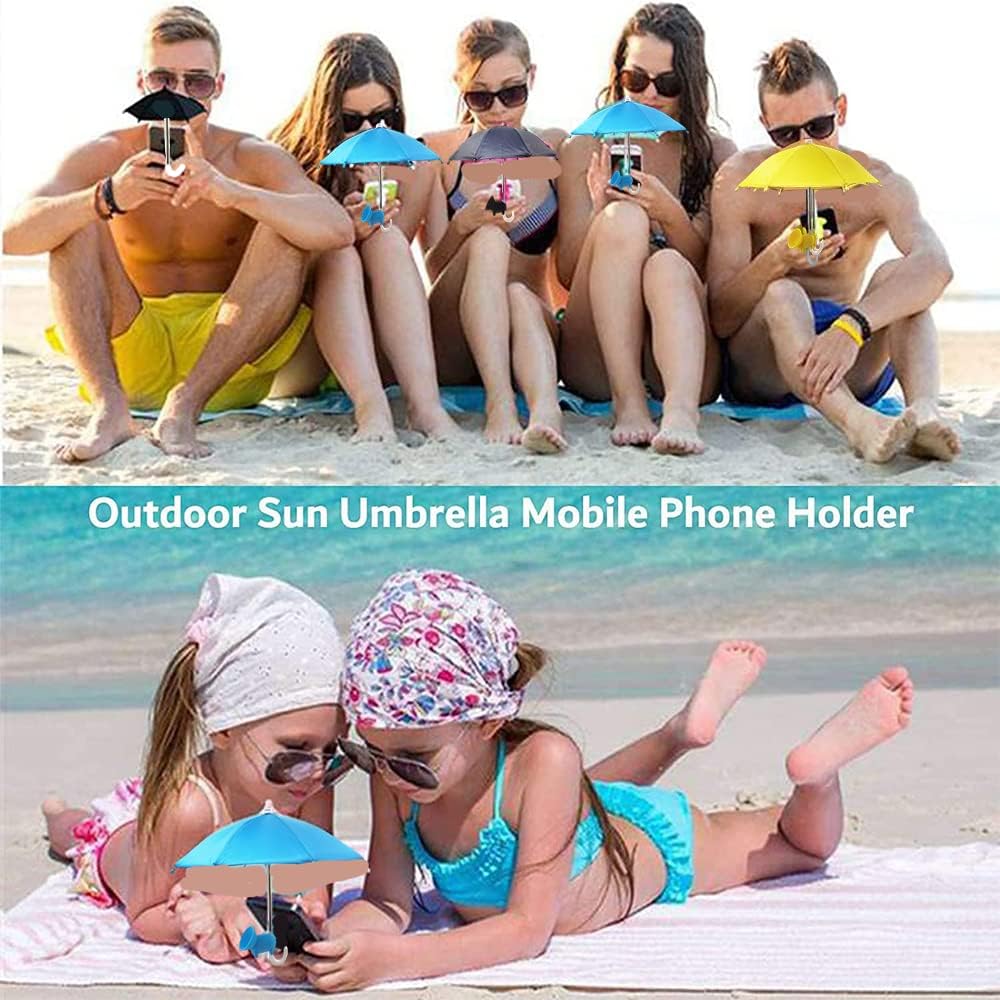 Phone Umbrella Suction Cup Stand Anti-Glare Sunshade Holder for Smartphones Portable Weatherproof Plastic