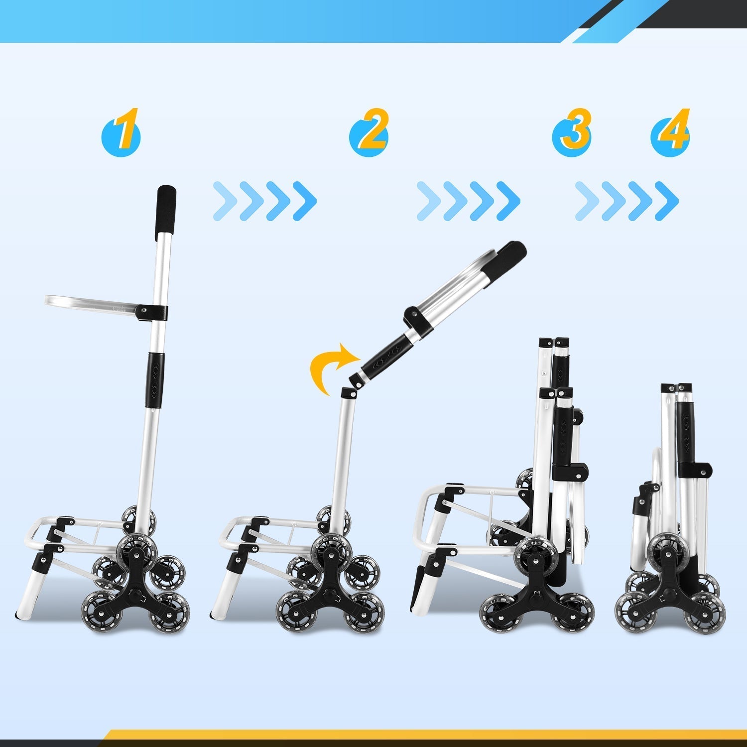 Foldable 40L Shopping Trolley Cart with Removable Bag and Cooling Compartment Black
