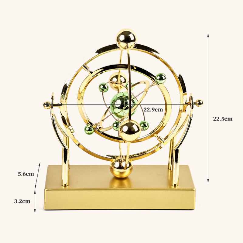 OrbitMotion Perpetual Motion Pendulum Decorative Metal Desk Toy Gold