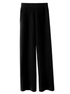 Women's High-Waisted Cashmere Lounge Pants Soft Warm Elastic Waist Casual Comfort