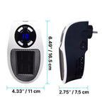 Remote Controlled Compact Fan Heater 500W Ceramic Safety Auto Shutoff for Personal Spaces