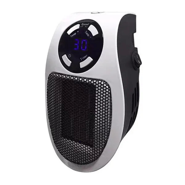 Remote Controlled Compact Fan Heater 500W Ceramic Safety Auto Shutoff for Personal Spaces