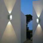 Outdoor Wall Light Metal LED Waterproof IP65 Weather-Resistant Warm White Hardwired Lamp
