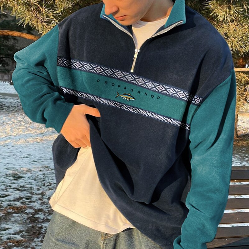 Elijah Half Zip Sweater with High Collar Stylish Comfortable Fit for Men and Women