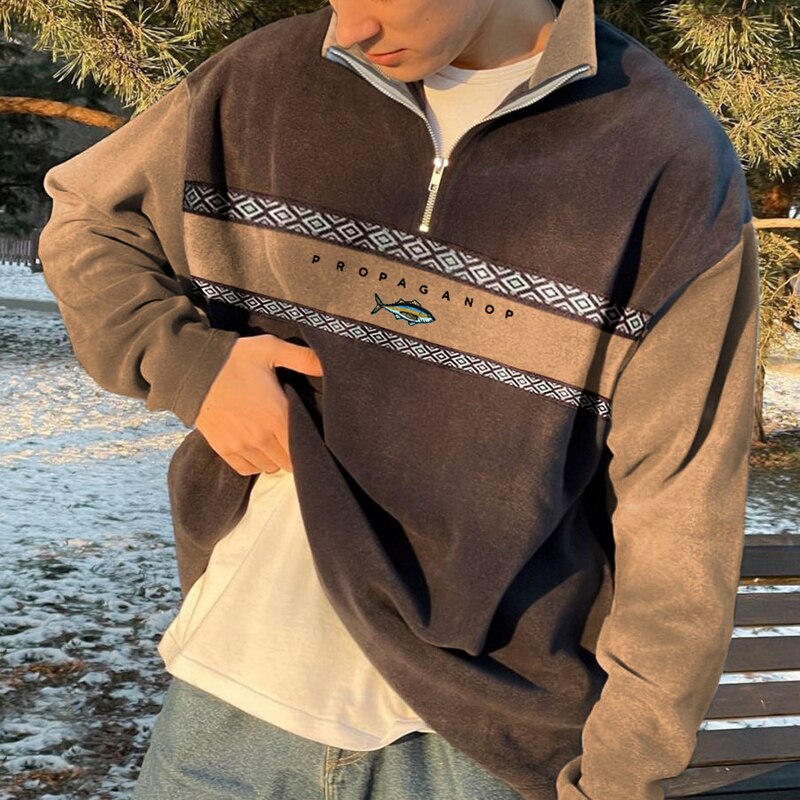 Elijah Half Zip Sweater with High Collar Stylish Comfortable Fit for Men and Women