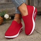 Ella Orthopedic Slip-On Sneakers for Women Breathable Elastic Mesh Elevated Wedge Sole Pain Relief Shoes