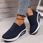 Ella Orthopedic Slip-On Sneakers for Women Breathable Elastic Mesh Elevated Wedge Sole Pain Relief Shoes