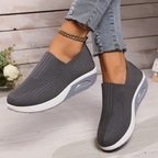 Ella Orthopedic Slip-On Sneakers for Women Breathable Elastic Mesh Elevated Wedge Sole Pain Relief Shoes