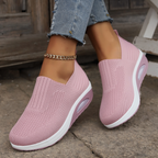 Ella Orthopedic Slip-On Sneakers for Women Breathable Elastic Mesh Elevated Wedge Sole Pain Relief Shoes