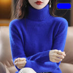 Emma High Neck 100% Cashmere Sweater Lightweight Soft Knit Pullover for Autumn Winter