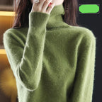 Emma High Neck 100% Cashmere Sweater Lightweight Soft Knit Pullover for Autumn Winter