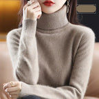 Emma High Neck 100% Cashmere Sweater Lightweight Soft Knit Pullover for Autumn Winter