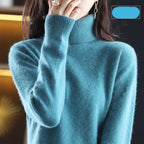 Emma High Neck 100% Cashmere Sweater Lightweight Soft Knit Pullover for Autumn Winter