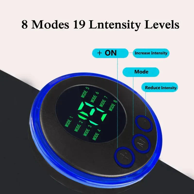 EMS Abdominal Muscle Trainer with 19 Intensity Levels and 8 Modes for Core Strengthening