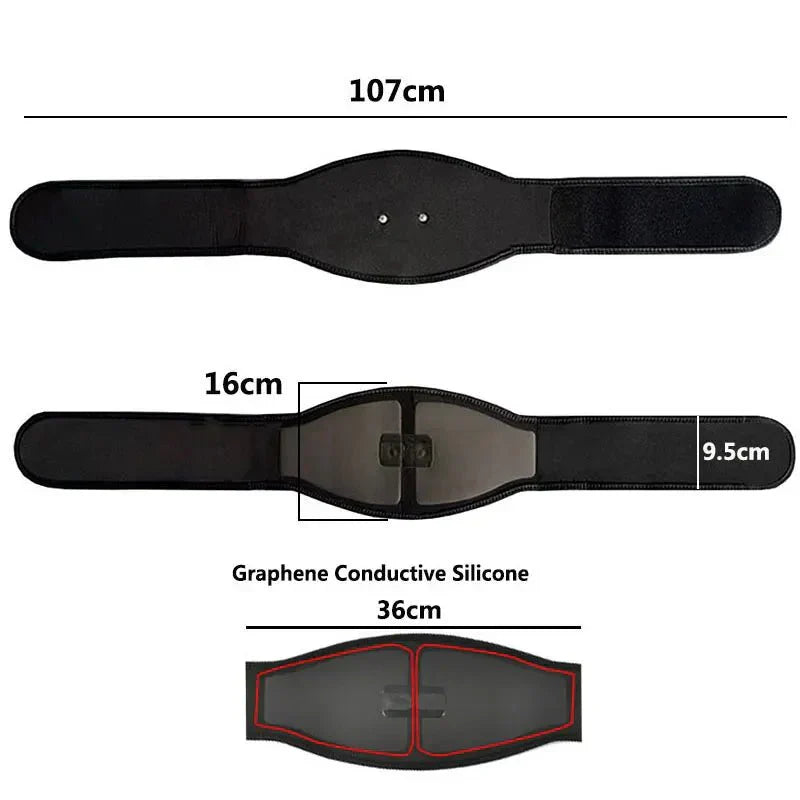 EMS Abdominal Muscle Trainer with 19 Intensity Levels and 8 Modes for Core Strengthening