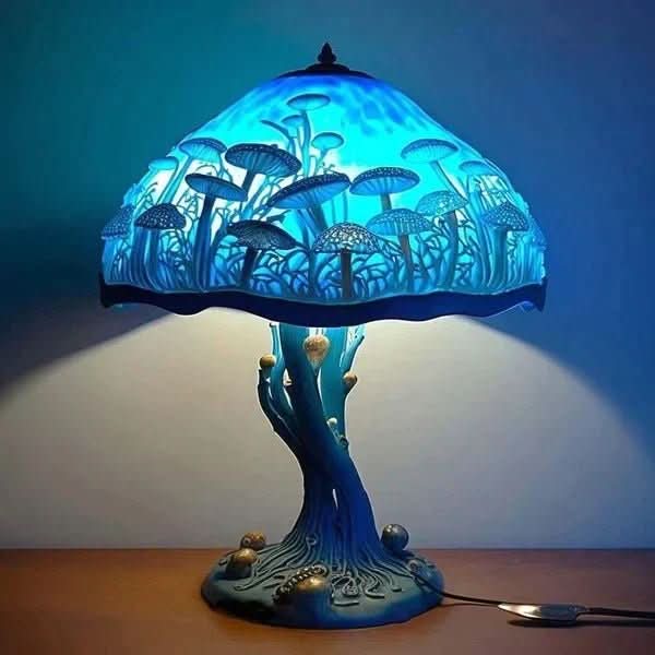 Artisan Mosaic Table Lamp Glass Resin Soft Warm Light Decorative Accent 220V