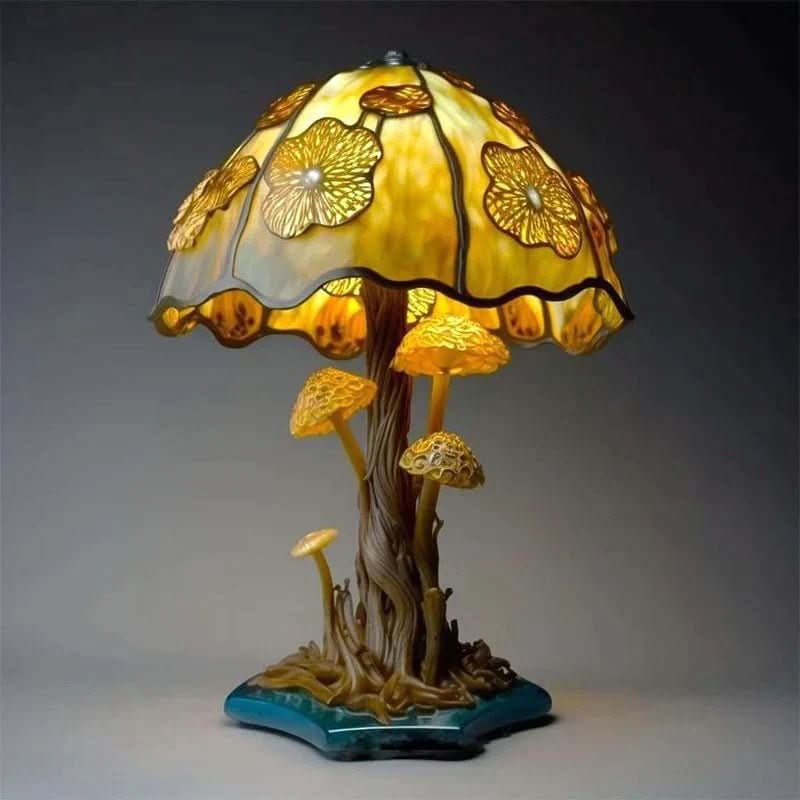 Artisan Mosaic Table Lamp Glass Resin Soft Warm Light Decorative Accent 220V