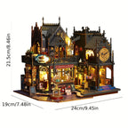 3D Wooden Book Nook Puzzle with LED Lights Decorative Book Stand and Display Piece