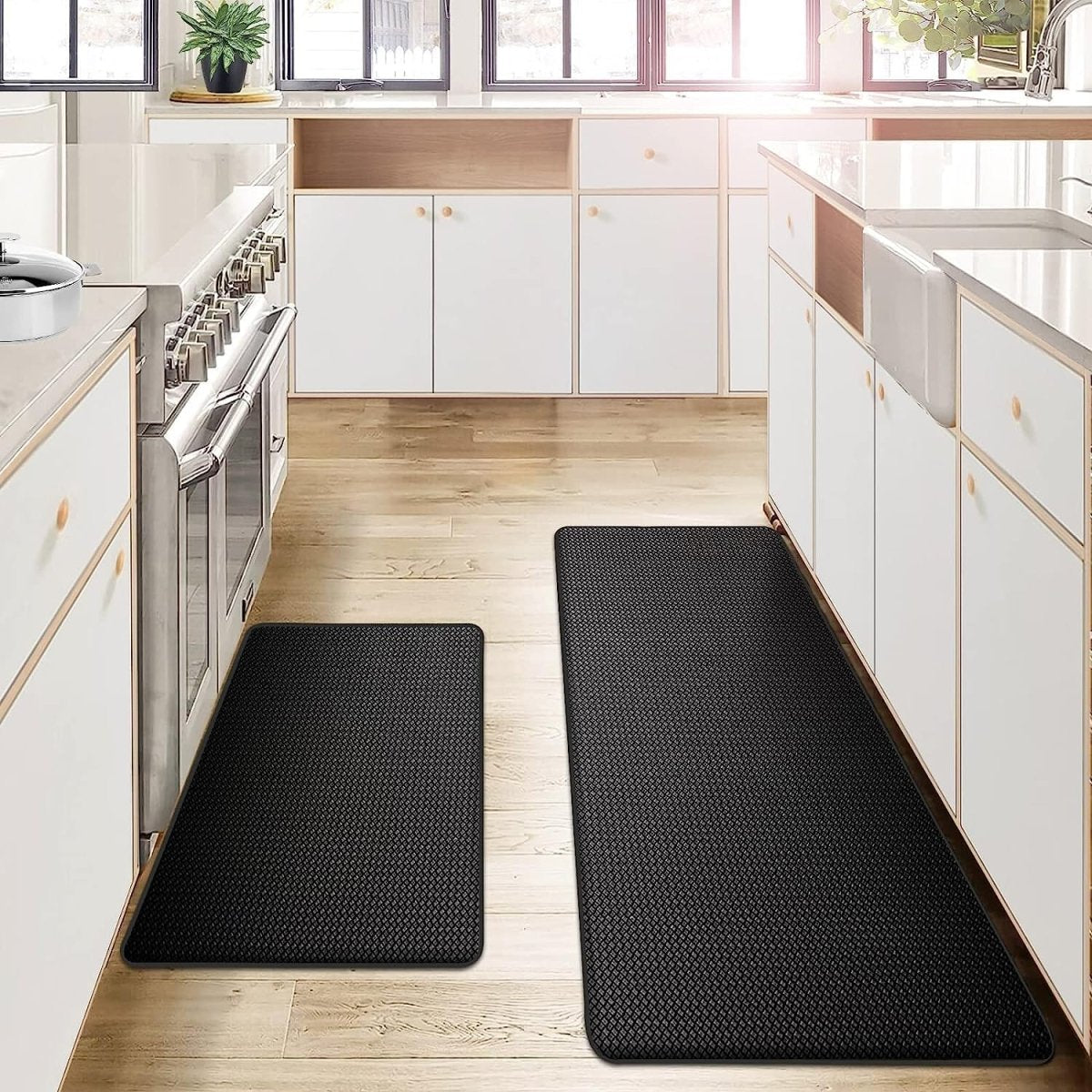 Softstance Ergonomic Anti-Fatigue Kitchen Mat Long Slip-Resistant Waterproof PU Standing Mat
