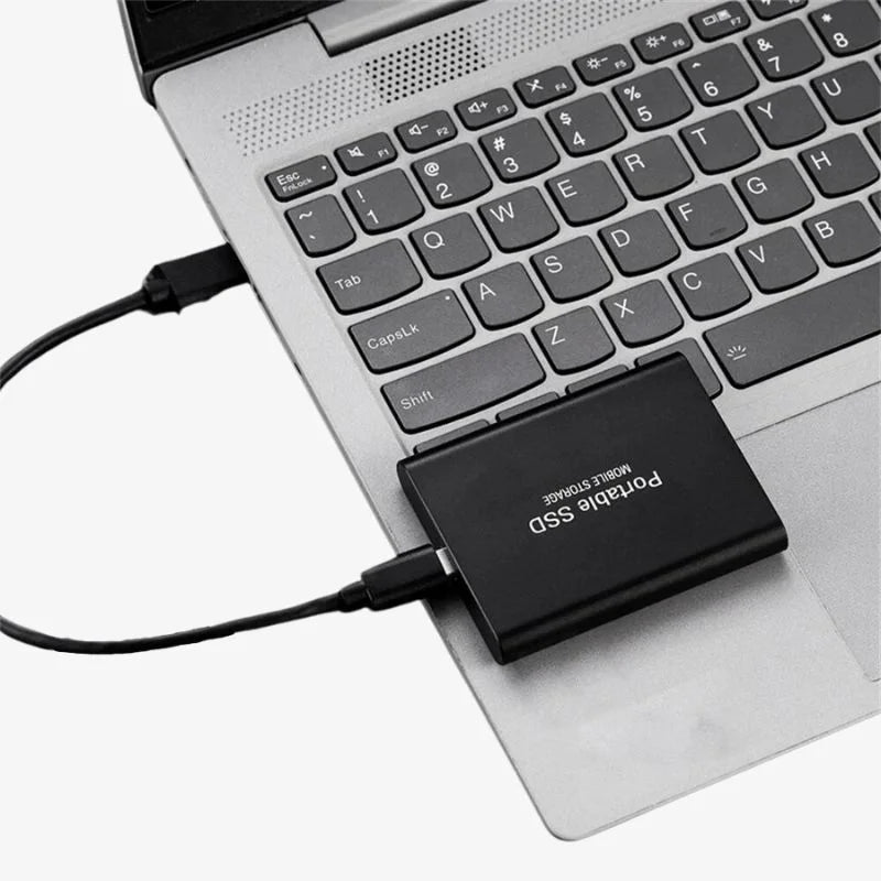 Aluminum Portable Solid State Drive USB-C External SSD Up to 16TB 1050MB/s Compatible with Windows Mac Android Gaming