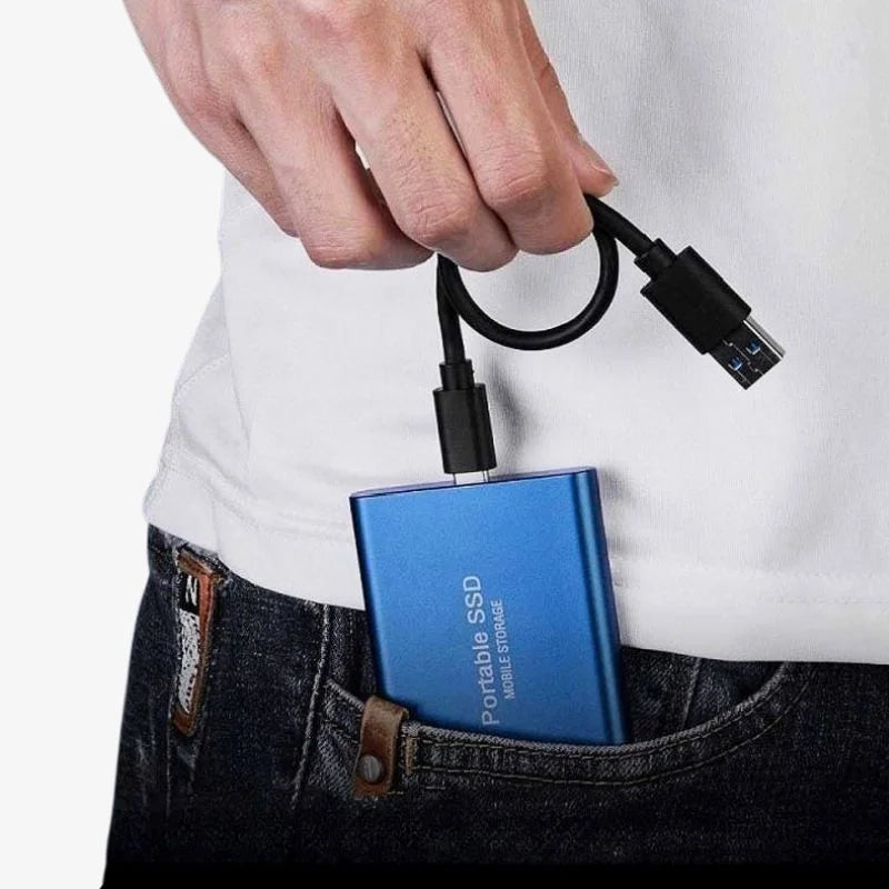 Aluminum Portable Solid State Drive USB-C External SSD Up to 16TB 1050MB/s Compatible with Windows Mac Android Gaming
