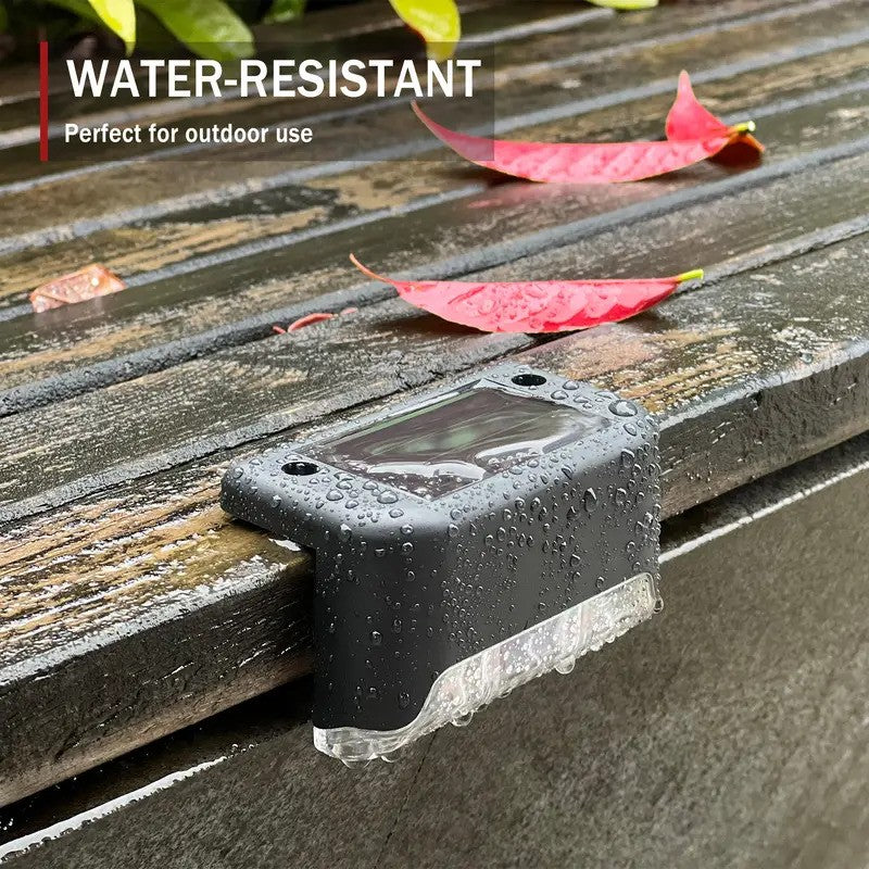 Solar Waterproof LED Step Light Solar-Powered Outdoor Stair Lighting Weather-Resistant
