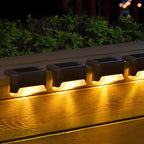 Solar Waterproof LED Step Light Solar-Powered Outdoor Stair Lighting Weather-Resistant