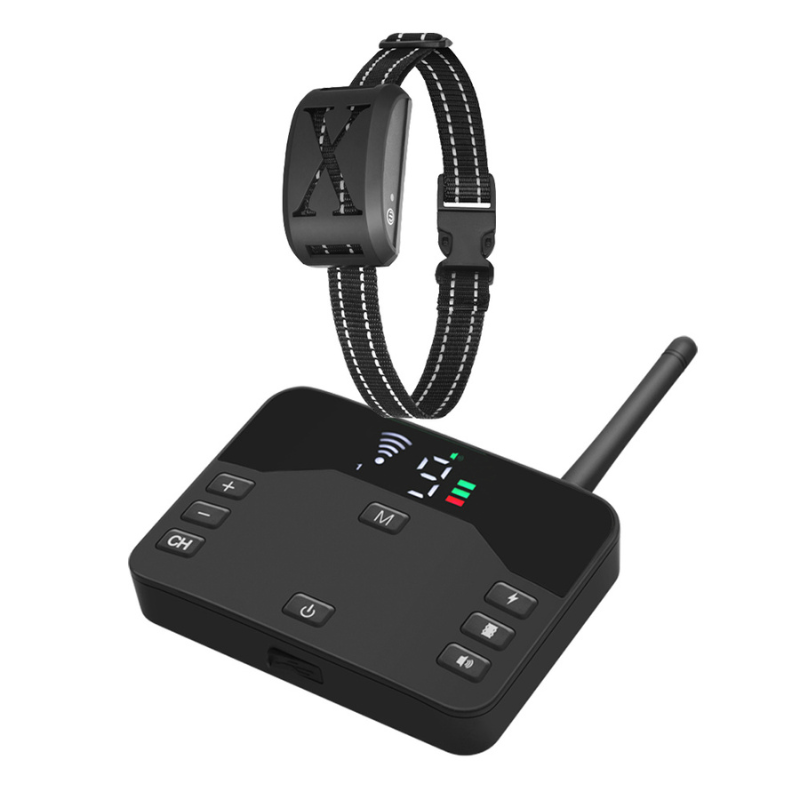 Wireless Dog Fence Collar with Adjustable Boundary and Training Modes Waterproof Receiver Multi-Dog Support
