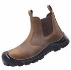 Orthopedic Work Ankle Boots Leather Safety Shoes Puncture Resistant Toe Cap Comfortable