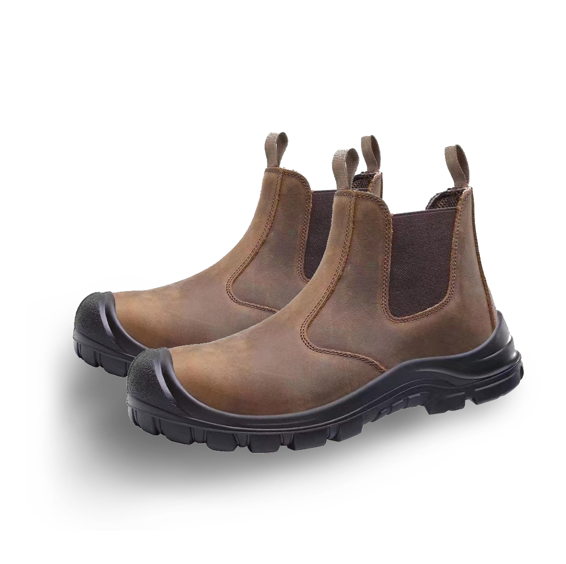 Orthopedic Work Ankle Boots Leather Safety Shoes Puncture Resistant Toe Cap Comfortable
