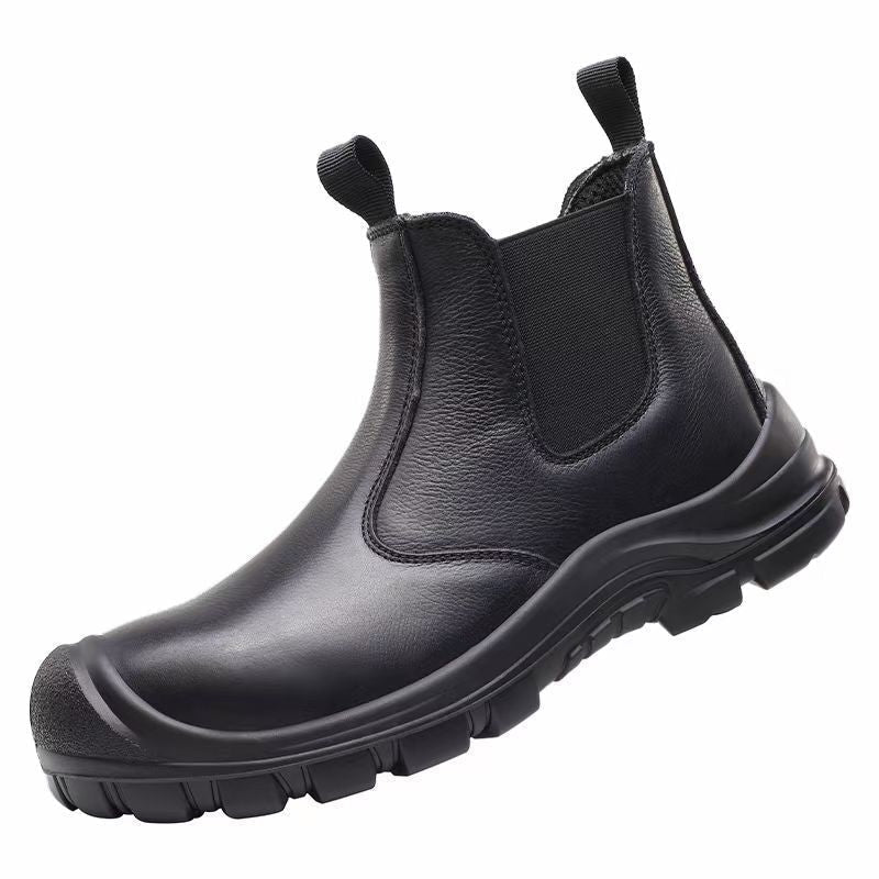 Orthopedic Work Ankle Boots Leather Safety Shoes Puncture Resistant Toe Cap Comfortable