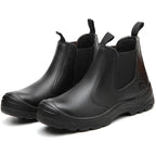 Orthopedic Work Ankle Boots Leather Safety Shoes Puncture Resistant Toe Cap Comfortable
