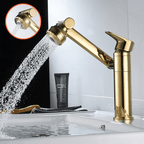 Flexible 360° Swiveling Faucet Extension with Spray Nozzle Stainless Steel 20cm Height 36.3cm Reach