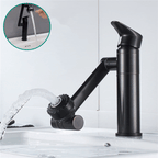 Flexible 360° Swiveling Faucet Extension with Spray Nozzle Stainless Steel 20cm Height 36.3cm Reach