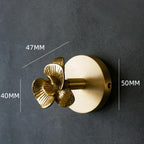Golden Brass Wall Hooks Handmade Animal Head Design Decorative Coat Hooks for Home