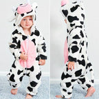 Fluffibear Baby Animal Overall Soft Cotton Fluffy Lining Zipper Access Sizes 0-4 Years