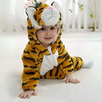 Fluffibear Baby Animal Overall Soft Cotton Fluffy Lining Zipper Access Sizes 0-4 Years